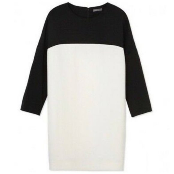 NEW Vince S Color Block Pocket Shift Dress Boxy - Picture 3 of 3